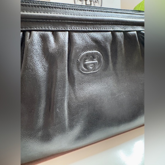 Vintage Gucci Black Leather Clutch - Picture 2 of 14